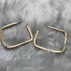 Diamond Shaped Hoops.